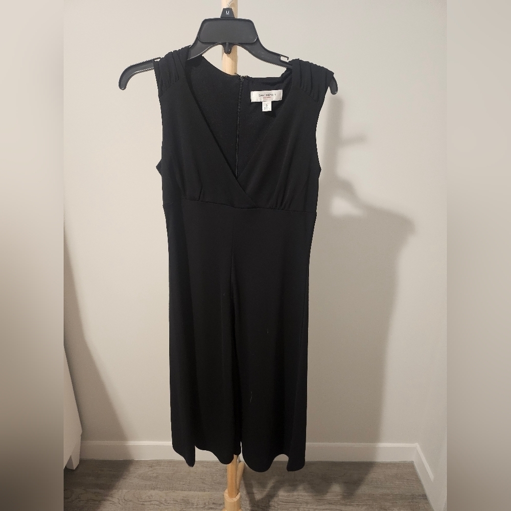Isaac Mizrahi Black V-Neck Jumpsuit